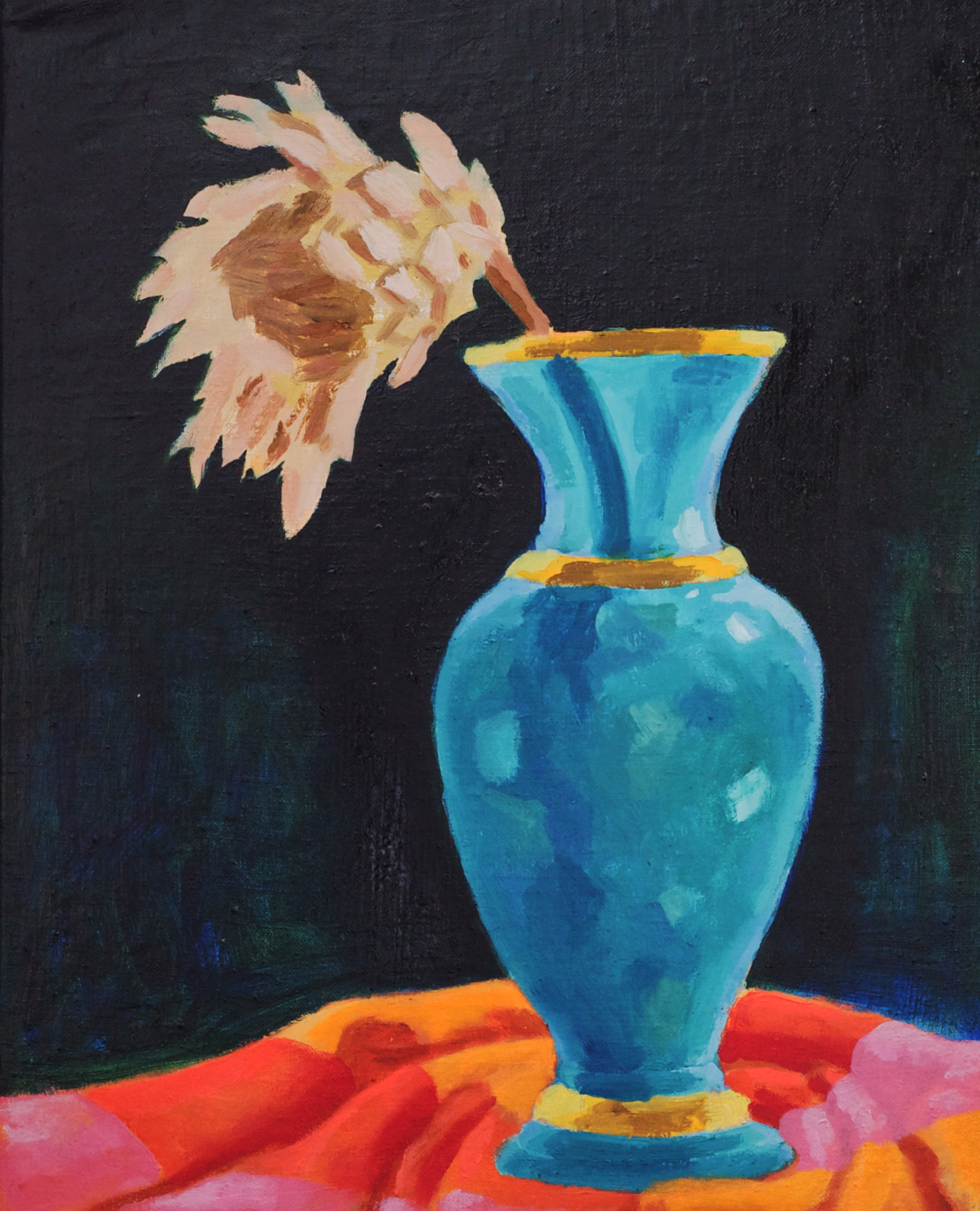 Blue Vase 12 x 15 inches oil on linen